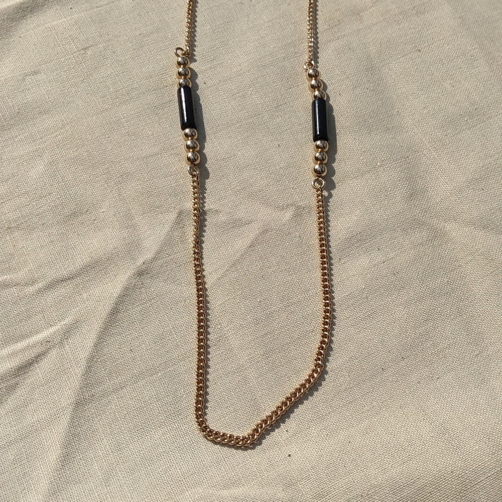 Sparkly! Three Vintage Necklaces, Amber Beads, Silver with Green Stone, … - Picture 11 of 15